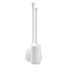 mDesign Slim Toilet Bowl Brush and Plunger Set for Bathroom Storage - White