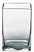CANDLES4LESS - 3 x 4 x 6 Inches Tall Clear Glass Rectangular Vase