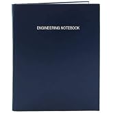 BookFactory Engineering Notebook (0.25" Grid), Blue, Hardbound, 96 Pages | Section Sewn Cover, 8 7/8'' x 11 1/4'' - Made in USA