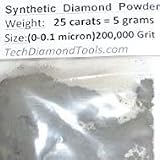 TechDiamondTools 200000 Grit Diamond Powder 0-0.1 Microns 25 Carats 5 Grams view 3