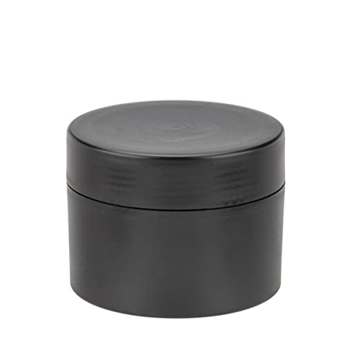 GLOREX 6 1603 204 Pot à crème vide pour les cosmétiques maison, 100ml, noir, à double paroi