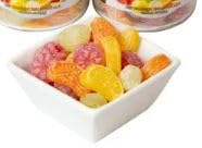 CAMBRIDGE & THAMES, MADE IN GERMANY, ASSORTED CITRUS AND FRUIT CANDY, 10.5OZ CANDY GLASS JAR WITH LID