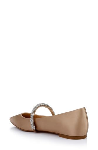 JEWEL BADGLEY MISCHKA VANA POINTED FLATS WITH EMBELLISHED STRAPS