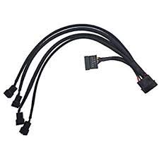 image for ModTek 4-Pin Molex to 4 x 3-Pin Fan Connector Cable (Power 4 Fans from