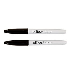 Office by Martha Stewart 1774337 Office By Martha Stewart Dry Erase Markers 2 Pack Black (28548)