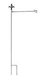 Evergreen Metal Fleur de Lis Garden Flag Stand with Foldable Arm