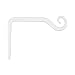 Plant Hanger Hook 6” Inch, Hand Forged Straight, White – Heavy Duty Iron Wall Hook for Plants, Bird Feeders, Lanterns, Wind Chimes