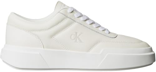 Scarpe Basse da Donna con Lacci OXF Lth YW0YW02032, Bianco (Marshmallow/Dk Ecru), 38, Marshmallow Bianco Dk Ecru, 38 EU