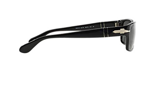 Persol Sunglasses Black Frame, Green Lenses, 58MM - Thumbnail 4