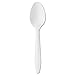 Boardwalk BWKSPOONMWPP Teaspoon Mediumweight Polypropylene Cutlery - White (1000/Carton ),Beige