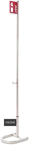 Kitpole - chromed tubular base Fire Extinguisher Stand complete with staff and sign
