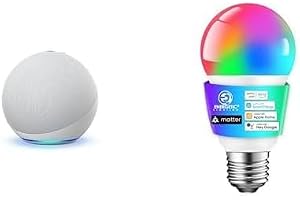 Echo 4th Gen with Energetic Smart Color Bulb
