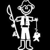 My Family Car Stick Figure Sticker Decal Father Fishing NF6