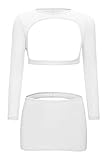 Velius Women's Sexy Open Cup Temptation Lingerie Set (White, Regular Size)
