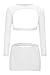 Velius Women's Sexy Open Cup Temptation Lingerie Set (White, Regular Size)