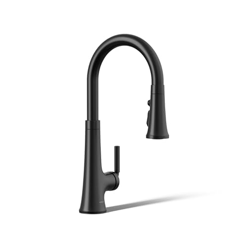 Kohler 23764-BL Tone Pull Down Kitchen Faucet, Kitchen Sink Faucets with Pull D…