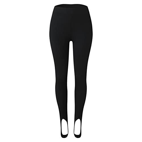 IGETELY Women's Stirrup Leggings Gym Yoga Workout Pants High Waist Tummy Control Over The Heel