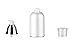 2PCS White Refill Empty Acrylic Airless Pump Vacuum Bottle Jars Makeup Eye Cream Lotion Emulsion Toiletries Liquid Storage Containers Cosmetic Travel Packing Dispenser(120ml/4oz)