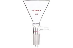 DONLAB EEG5150 Glass 150mm Filter Funnel with Fritted Disc G5 Pore Size 2-4μm #24 Ground Joint Hose Connection