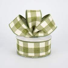 Plaid Check Wired Edge Ribbon - 10 Yards