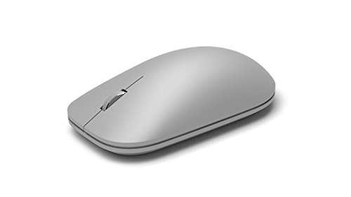 Microsoft-Modern-Mouse Microsoft Modern Mouse, Silver. Comfortable Right/Left Hand Use Design with Metal Scroll Wheel, Wireless, Bluetooth for…