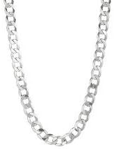 Milano Chain-Sterling Silver Nickle Free Curb Cuban Link 3mm Necklace Chain 80 Gauge Italian Solid .925 Jewelry Lobster Claw Clasp (Available in 16" to 30" Inches)