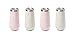 The Happy Lush Stainless Steel Flute Tumbler with Lid: 6 oz Stemless Champagne Glass Tumbler - Double Wall Vacuum Insulated Travel Tumbler/Outdoor Wine Cup - 2 Pack, Stone