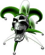 Green Joker Skull Vinyl Sticker Decal Cars Trucks Vans Walls Laptop