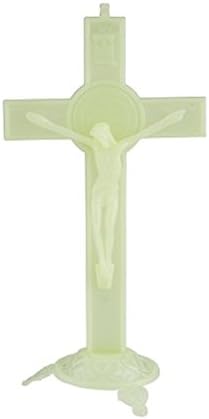 Luminous Standing Patron Saint Benedict Catholic Crucifix, 7 3/4 Inch