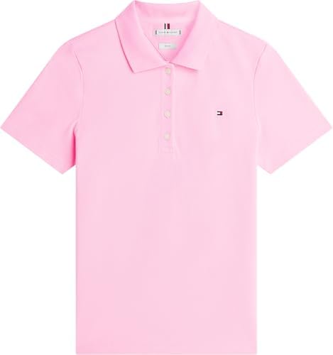 Donna Maglietta Polo Maniche Corte 1985 Pique Slim Fit, Rosa (Rose Petal), M