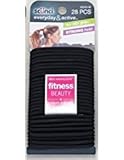 Scunci No-slip Grip Evolution Jelly Ponytailers, 28-count, Colors Black