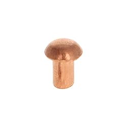 Aicosineg 50pcs 0.31" Length Copper Solid Rivets M5