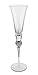Kovot Elegant Champagne Toasting Flutes With Silver Accents - Set of 2-6-Ounces Each
