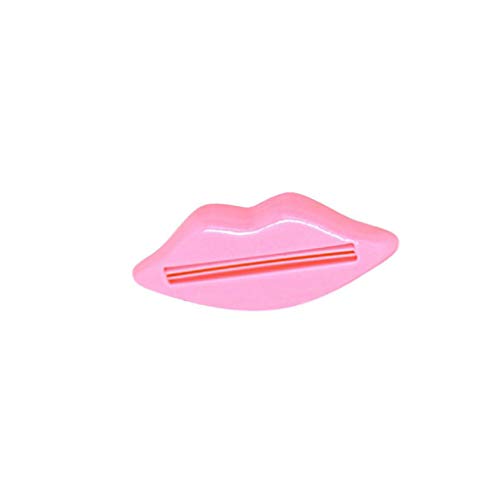 dianpo Random Color Lip Shape Toothpaste Tube Face Wash Cleaning Foam Cream Roller Squeezer Dispenser ABS Clip