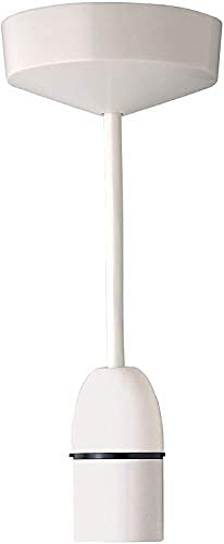 Cambridge Lifestyle 6-inch Lamp Holder, White Plastic