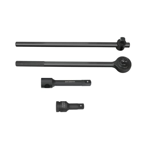 IFSICM 21Pcs Impact Socket Set, 3/4 drive socket set, 6 Point, 3/4" to 2" Extension Bar, 19mm