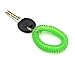 Bluecell Pack of 6 Plastic Wrist Coil Wrist band Key Ring chain for Outdoor Sport (Green)