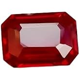 Burmese Certified Natural Red Ruby 38.5 Ct Flawless Emerald Cut Loose Gemstone