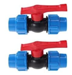 MACHSWON 2 PCS Stop Tap Valve Connector 20mm For HDPE Or Alkathene Water Pipe Compression Fit