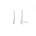 Boma Jewelry Sterling Silver Minimalist Long Curved Pointed Bar Ear Crawler Stud Earrings