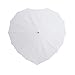 AoGV White Heart Shaped Wedding Parasol Umbrella for Bride, Engagement Photography and Photo Props