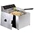 2500W Deep Fryer Electric Commercial Tabletop Restaurant Frying w/ Basket Scoop