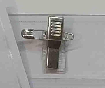 Bind2go Rigid PVC 57mm Visitior Badge Holders pin & Clip (25)