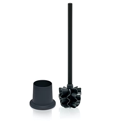 SAUBA LOOWY Toilet Brush without Bristles, Stainless Steel Black