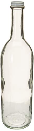 Home Brew Ohio 750 ml Clear Screw Cap Wine Bottles with 28 mm Metal Screw Caps