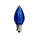 EZLS C7 Blue LED Bulb - Smooth Lens Blue Transparent C7 Replacement Bulb