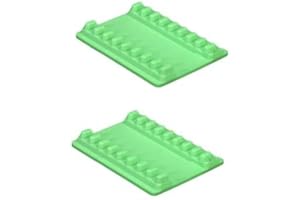 AmeriCan Goods 2 Pcs Dental Small Silicone Instrument Mat Reversible 8 or 12 Holder for Instruments Autoclavable (Neon Green)