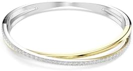 Bracciale rigido Hyperbola, Taglio Round, Bianco, Mix di finiture