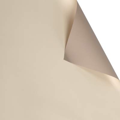 BBJ WRAPS Double Color Flower Wrapping Paper Waterproof Florist Bouquet Packaging Wraps 20 Sheets 23.6x23.6 Inch (Coffee)