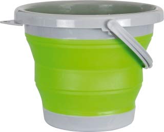 40117 - BARBARIC Folding Bucket, Rubber, Green, 5 Litres Capacity